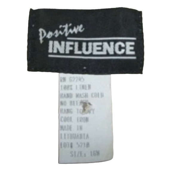 Vintage 80's Positive Influence Dress Linen Duster Tribal Boho Grandmother Plus - Picture 12 of 14